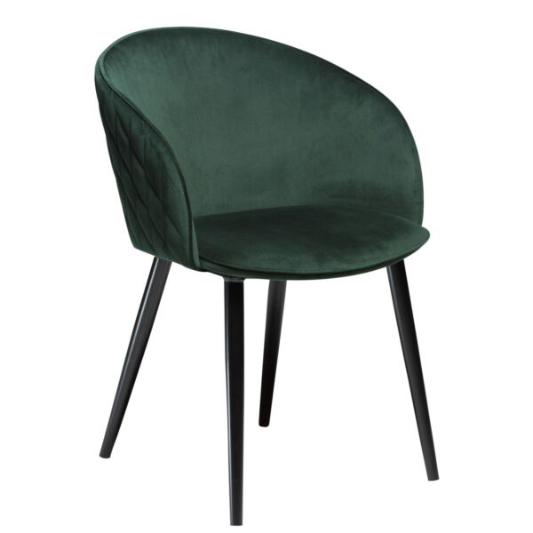 Dual design szék, sötétzöld bársony