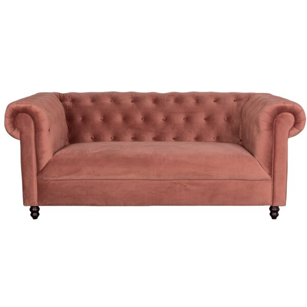 Chester kanapé, rózsaszín bársony