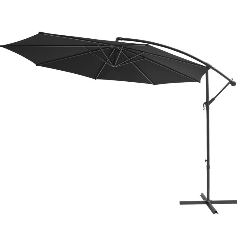 Froso függő napernyő, fekete