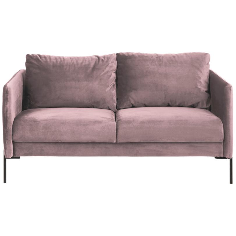 Kingsley 2,5 személyes kanapé, rózsaszín bársony