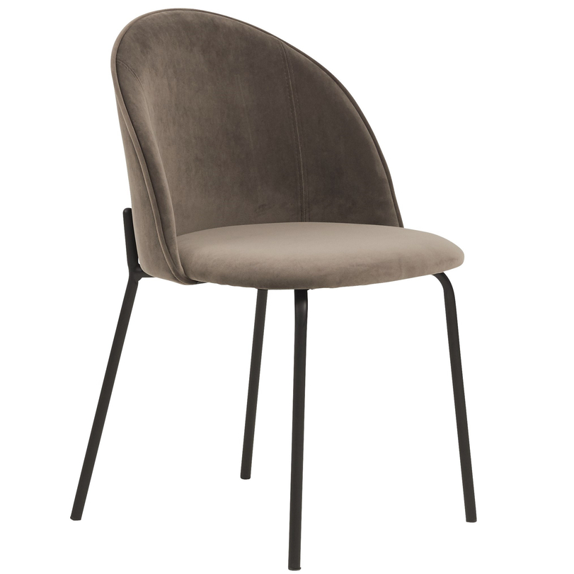 Barnes design szék, szürke velúr