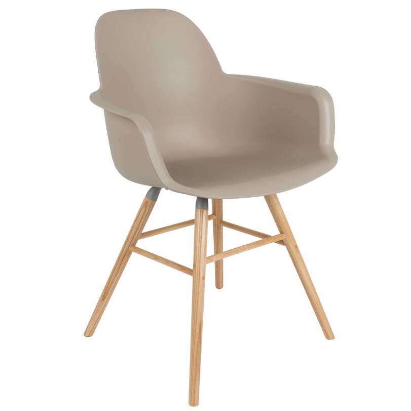 Albert design szék karfás, taupe