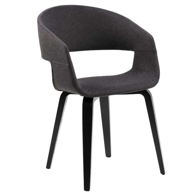 Nova design szék, sötétszürke szövet, fekete láb
