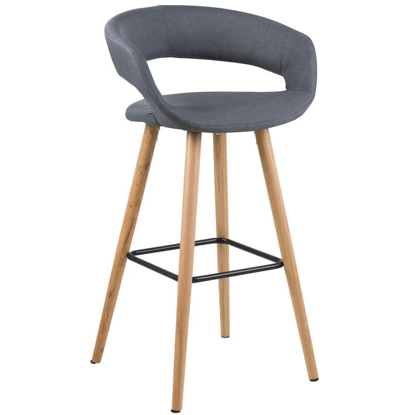 Grace design bárszék, sötétszürke szövet