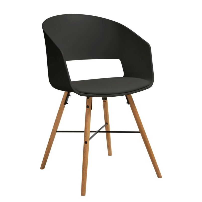 Cai design szék, fekete műanyag