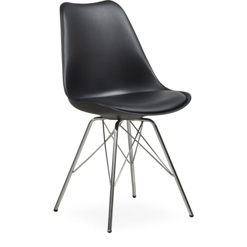 Maze design szék, fekete műanyag