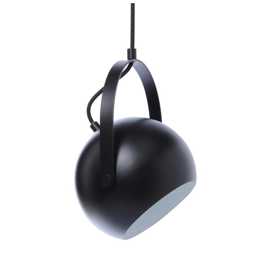 Ball függőlámpa fogantyúval, fekete