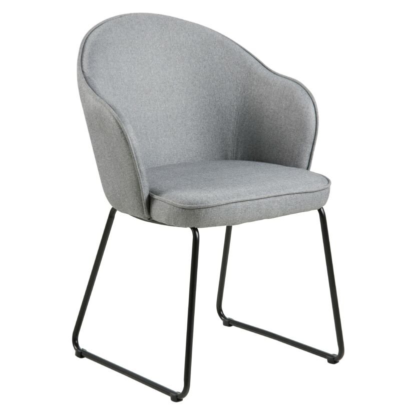 Mitzie design szék, világosszürke szövet