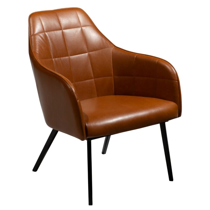 Embrace lounge fotel, barna textilbőr