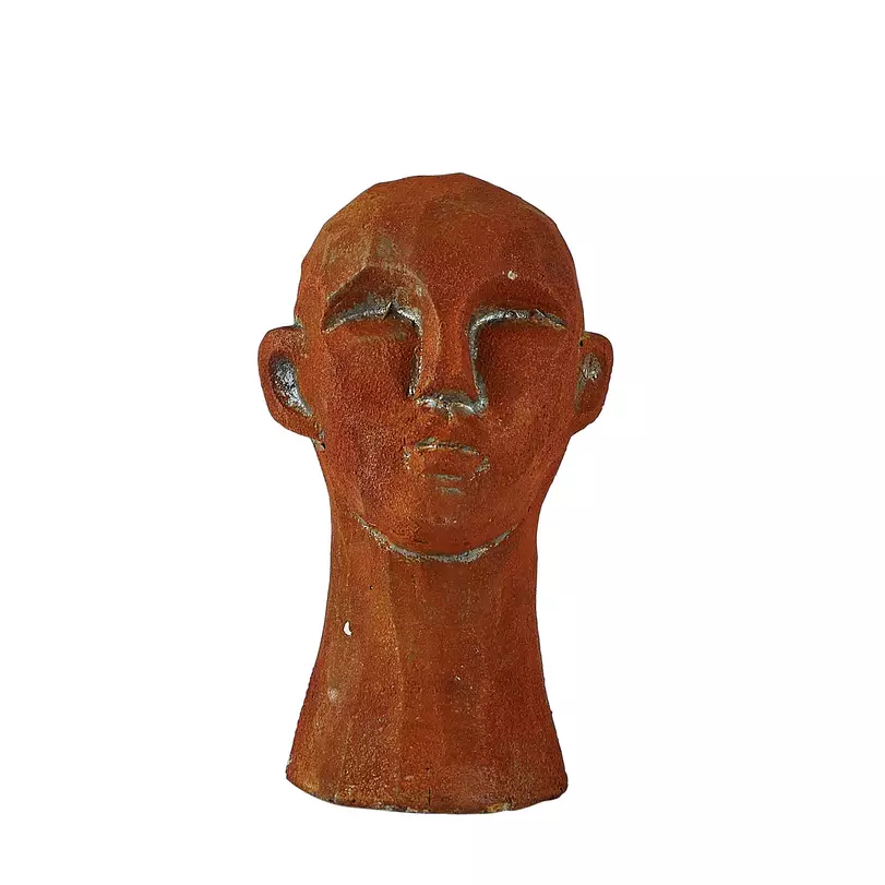 Head szobor, barna cement, H15cm