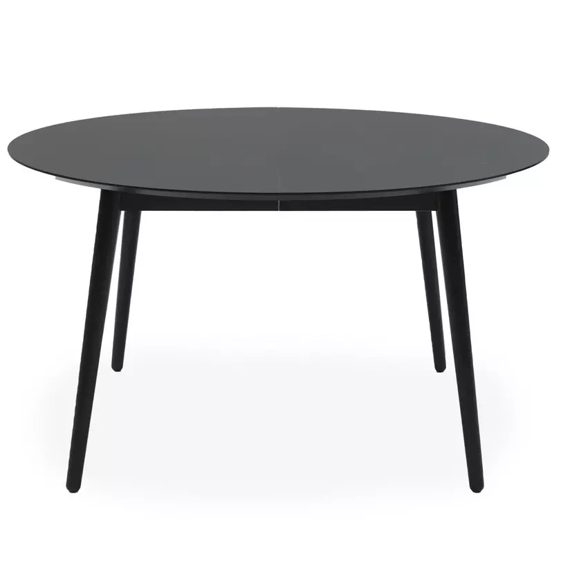 Argona bővíthető étkezőasztal, fekete, D130 cm