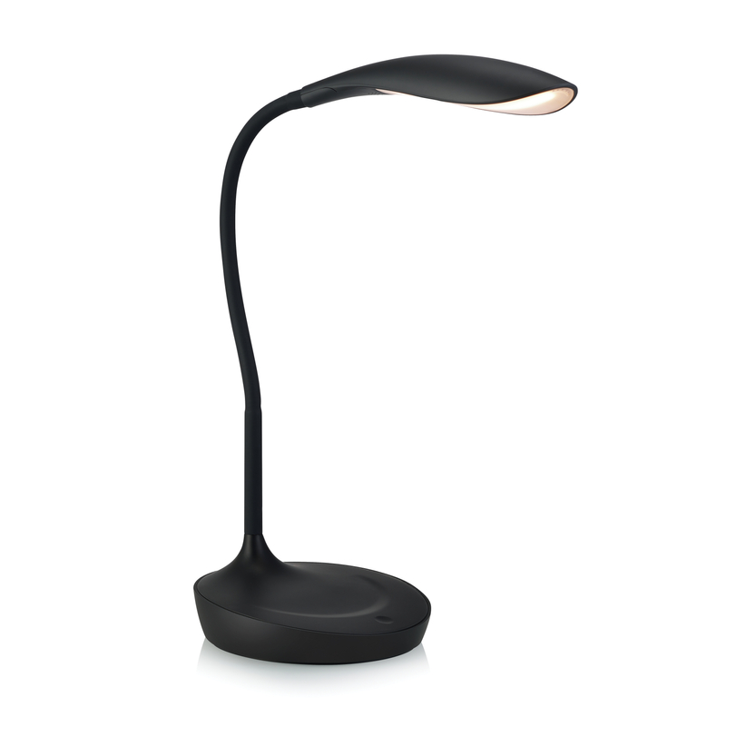 Swan USB-s asztali lámpa, fekete