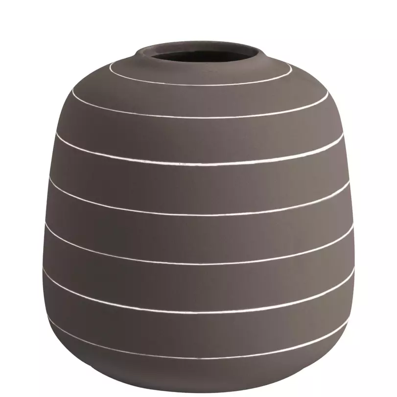 Terra váza, sötétbarna, H21cm