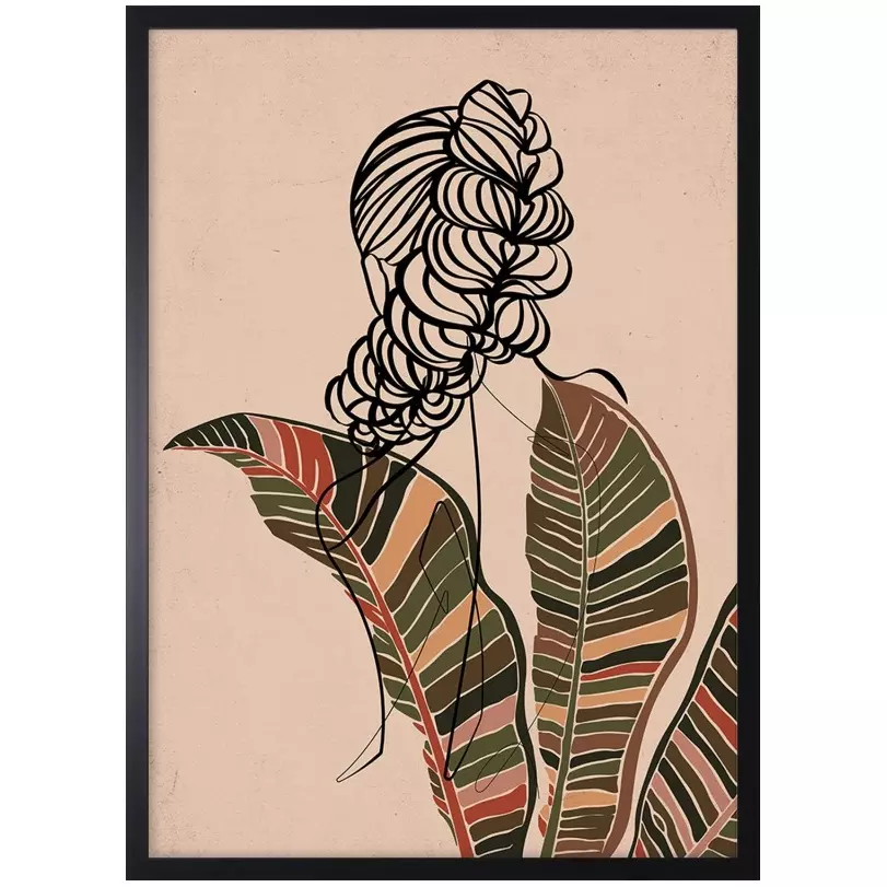 Woman with leaves II. kép, 53x73 cm