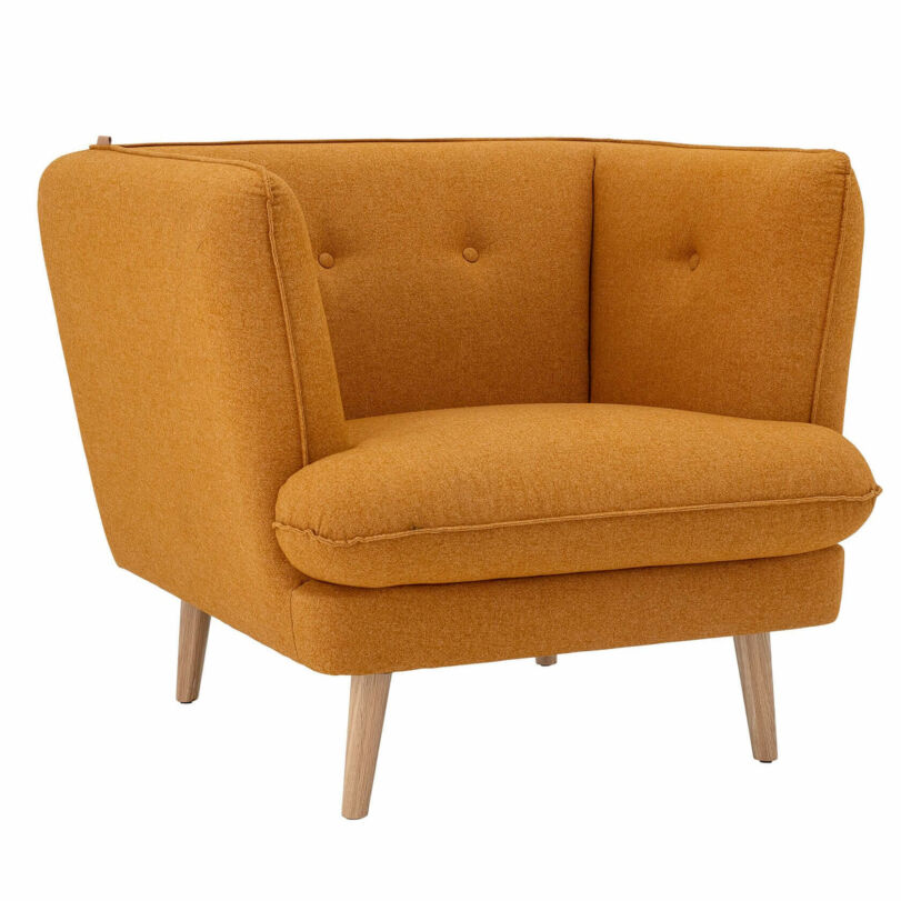 Elliot lounge fotel, narancssárga szövet