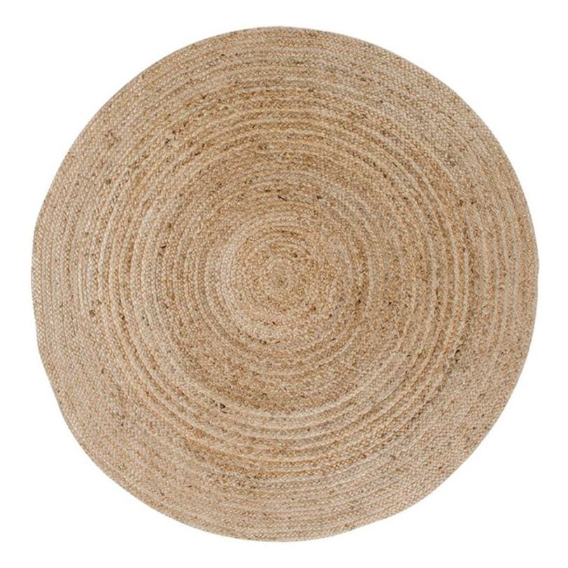 Bombay fonott szőnyeg, D90 cm, juta, natúr