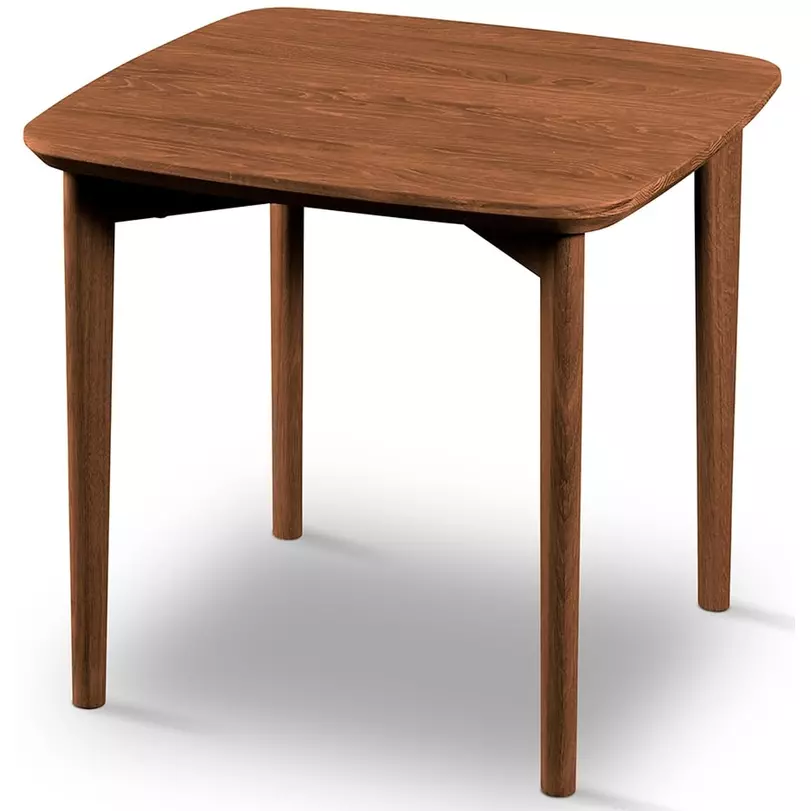 SM240 lerakóasztal, olajozott dió asztallap/láb, 54x54cm