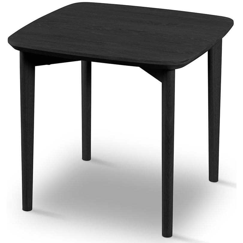 SM240 lerakóasztal, lakkozott fekete tölgy asztallap/láb, 54x54cm