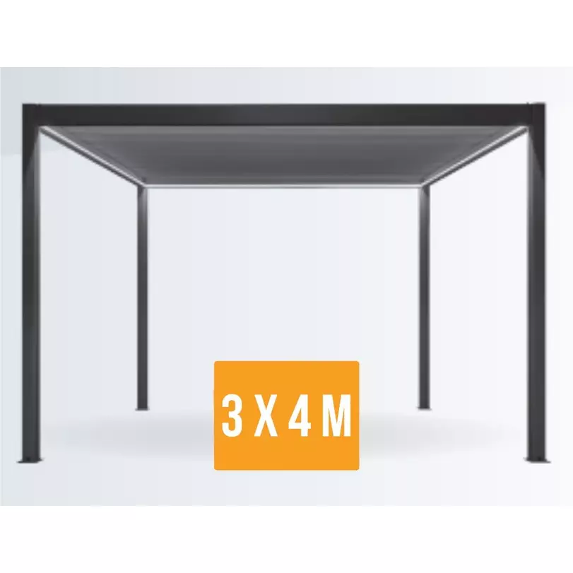 Bioklimatikus pergola, 3 x 3 m