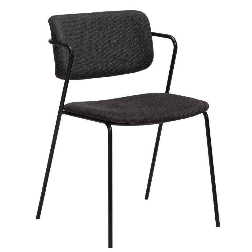 Zed design szék, fekete, fekete fém láb