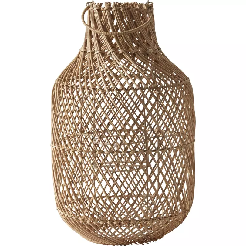 Riga lámpás, natúr rattan, H45 cm