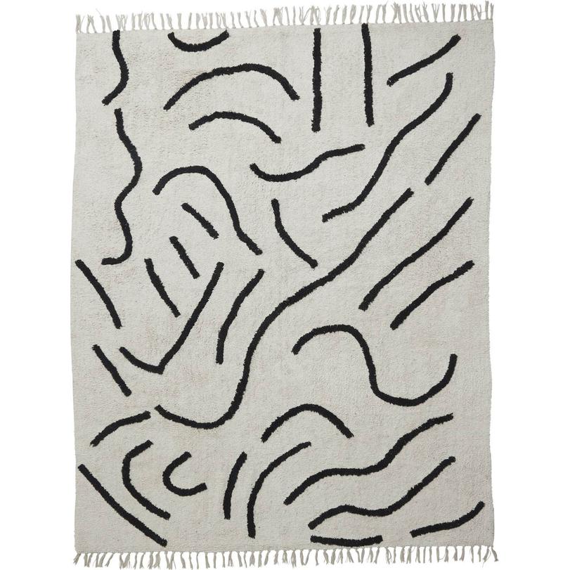Hilda szőnyeg, fekete-fehér, 160x230 cm