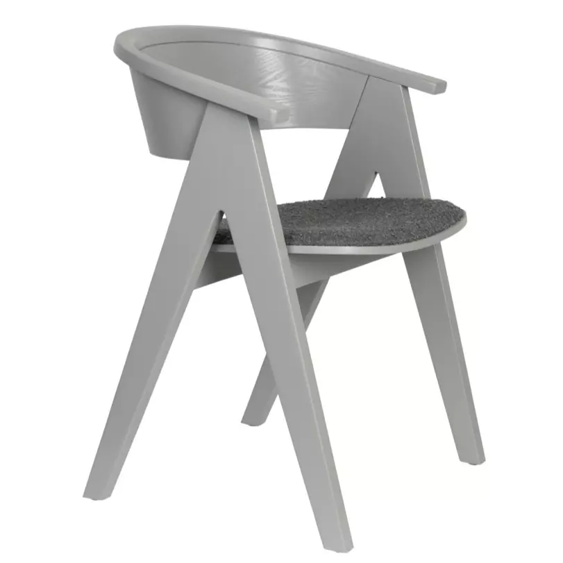 Ndsm design szék, szürke kőrisfa, kárpitozott párna