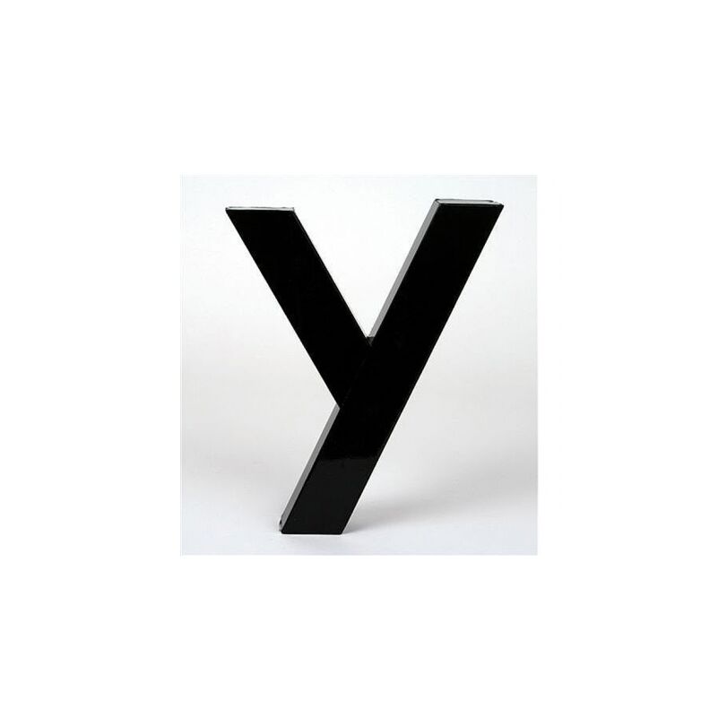 Dekorációs betű Y, fém fém