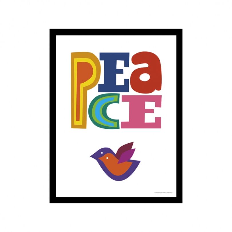 Színes Peace kép, 30x40 cm