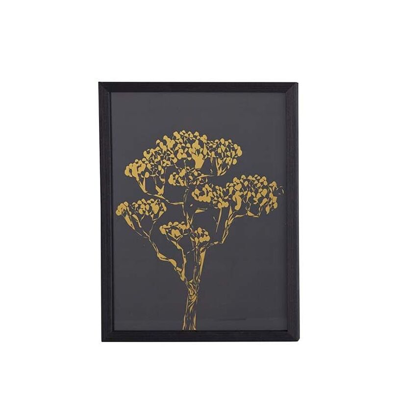Arany színű fa kép, Arany/Fekete 30x40 cm