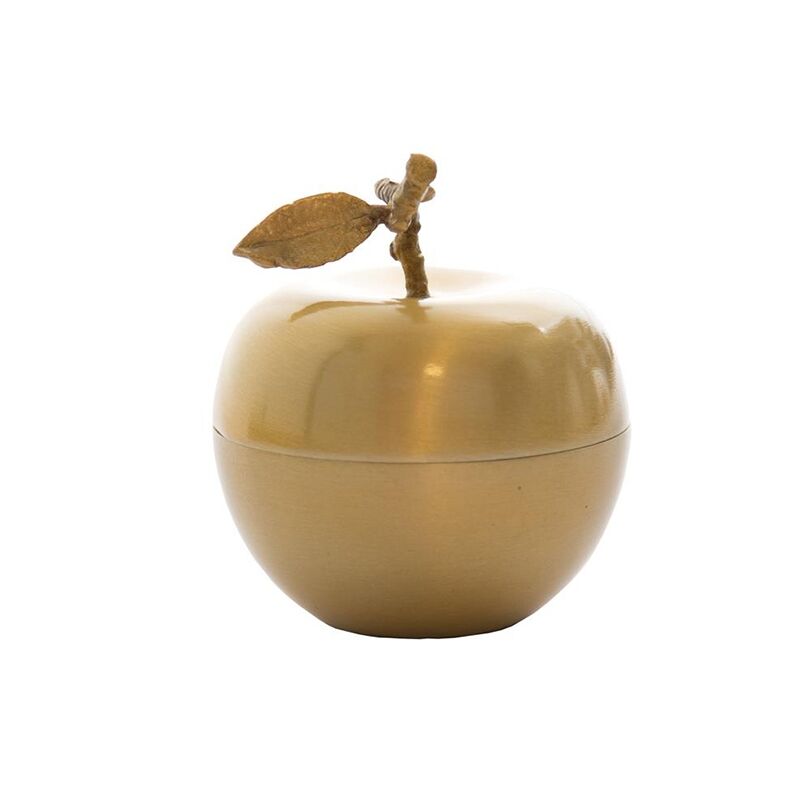 Illatgyertya alma alakú tégelyben, arany