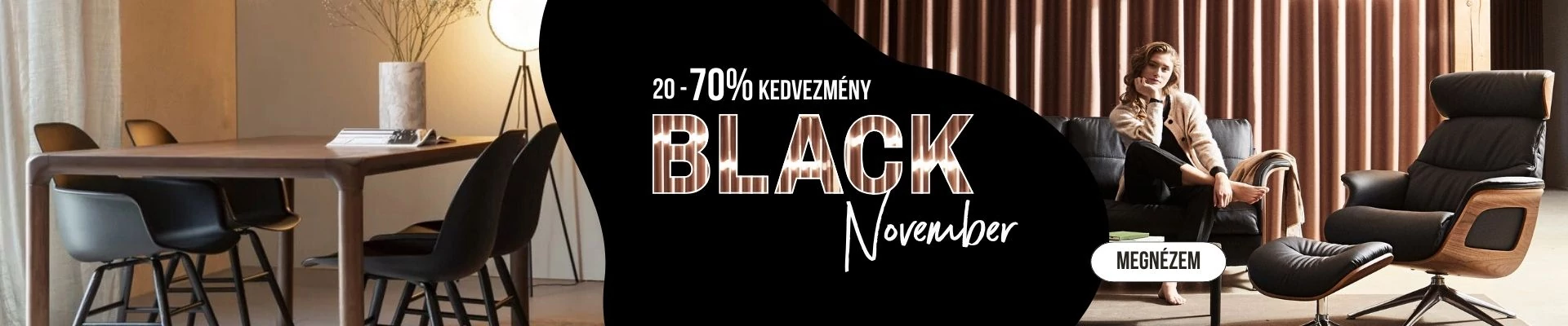 Black November - 20-70% a megjelölt termékekre